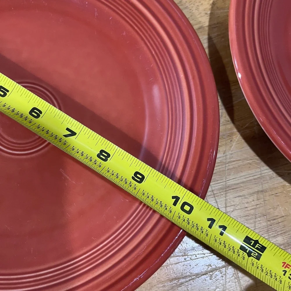Fiesta Persimmon Dinner Plates‎ Set of 2 Art Deco MCM Homer Laughlin 10.5